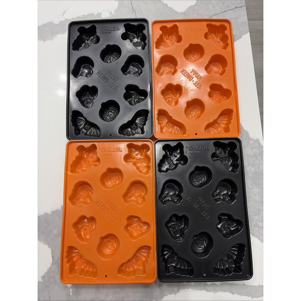 Vintage Jell-O Treats & Eats Happy Jelloween Jigglers Lot of 4 Halloween Molds